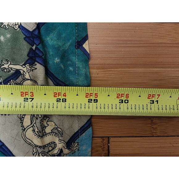 Vintage Hawaiian Shirt Mens XXL Geometric Dragon Short Sleeve Button Frame Rayon - Picture 3 of 7